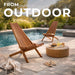 Wooden Folding Tamarack Chairs, FSC Certified Acacia Low Profile Adirondack Chairs, Wood Folding Chair for Outdoor, Patio, Porch, Pool, Backyard, Garden, Balcony and Deck - Chestnut - Single