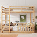 Premium Solid Pine FullOverFull BunkBed Rails Natural