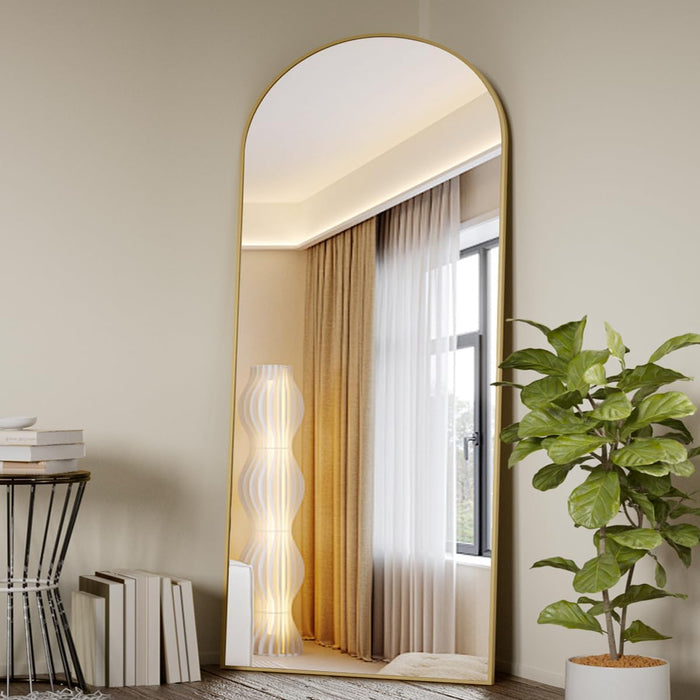 71X26 Arched Full Length Mirror, Floor Mirror with Stand