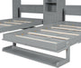 SlateGray Contemporary Murphy Dual Twin Beds Cabinetry
