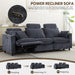 Oversized Power Reclining Sofa with Adjustable Headrest, Storage Seat, Power Loveseat Recliner Sofa with USB Port, Wall Hugger Comfy Cloud Couch Chenille for Living Room (Grey, Sofa)