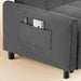 Dark Gray Sleeper Chair Bed ThreeInOneConvertible ModernLinenFabricSofa