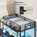 Black Twin Over Twin Bunk Bed DeskStorageSolutions