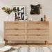 Rattan Double Dresser with 6 Drawers