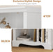 3-Tier Bookshelf, White Bookshelf with Adjustable Shelf, Wooden Bookshelf Open Storage, 9.8" D X 24.6" W X 38" H, Small Bookcase for Study Room, Living Room, Home Office, Bedroom (White)