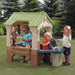 Great Outdoors Brown Toddler Playhouse with Grill and Planter Play Toys for Outside