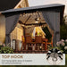 11' X 11' Outdoor Gazebo Arc Patio Gazebo Canopy Shelter with UV Protection, Curtains, Church Windows, Double Roof, Galvanized Steel Frame for Lawn, Backyard and Deck, Dark Gray