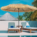 8FT Tiki Umbrella, Patio Umbrella Thatched Umbrella Outdoor Patio, Upgrade with UPF 50+, Tiki Beach Umbrellas with Zinc Alloy Push Button Tilt and for Pool Backyard