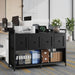 Black 43Inch Engineered Filing Cabinet With Outlet