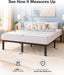 14 in Queen Bed Frame, Metal Platform Bed 15-Minute Solo Setup