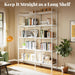 White L Shaped Corner Bookshelf HeavyDuty Oversized