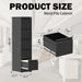 Black 5-Drawer Commercial-Grade Filing Cabinet Lockable