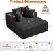 57Inch Luxuriously Plush Corduroy Chaise Lounge Grey