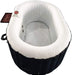 Inflatable Hot Tub Spa | Personal High Powered Jetted Bubble | 145 Gallon | Black and White