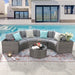Rasmus 7 Piece Rattan Sofa Seating Group with Cushions