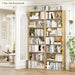 82" Tall Bookshelf, 7-Tier Open Shelves Bookcase, Freestanding Display Storage Shelves, Tall Bookcase Home Decor Furniture for Home Office, Living Room, Bedroom, Light Oak