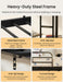 Black Full-Over-Full Heavy-Duty-Metal Bunk Bed With Drawers