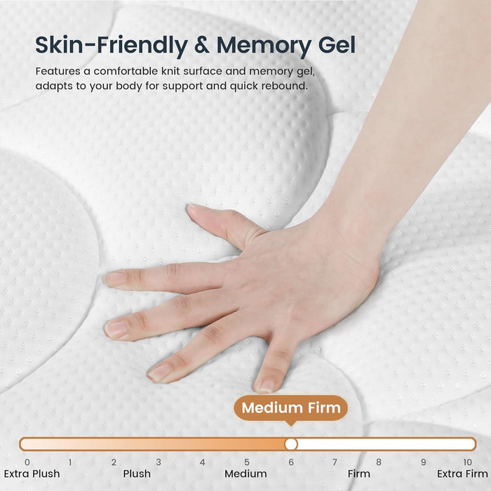 Luxury California King Mattress 12 Inch, Hotel Collection Hybrid Gel Memory Foam Mattress Cal King Size Bed in a Box, Pressure & Back Pain Relief, 7-Zone Pocket Springs, Lumbar & Hip Support