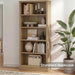 Oak 72.5-Inch Tall Bookshelf With Adjustable Shelves