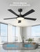 Cinoton 52 Inch Black Smart Ceiling Fan Wireless