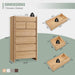 Modern 7 Drawers Dresser for Bedroom, 54.7" Tall Dresser-Natural