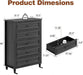 5 Drawer Dresser for Bedroom, 31.5" Wide Modern Closet Chest of Drawers with Metal Handles,Wood Nightstand Storage Organizer for Living Room, Hallway, Grey