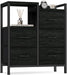 Black Dresser with 5 Drawers