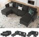 Modular Sectional Sofa, Convertible U Shaped Sofa Couch with High Density Memory Foam, 6 Seat Comfy Modular Sofa Couch for Living Room, Modern U Shaped Sectional Sofa, Dimgrey