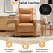 Swivel Rocker Recliner Chair, Manual Faux Leather Glider Rocking Recliners for Adults, 360° Swivel Nursery Reclining Sofa with Storage Pocket