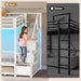 White Twin Over Twin Metal Bunk Bed Frame Trundle