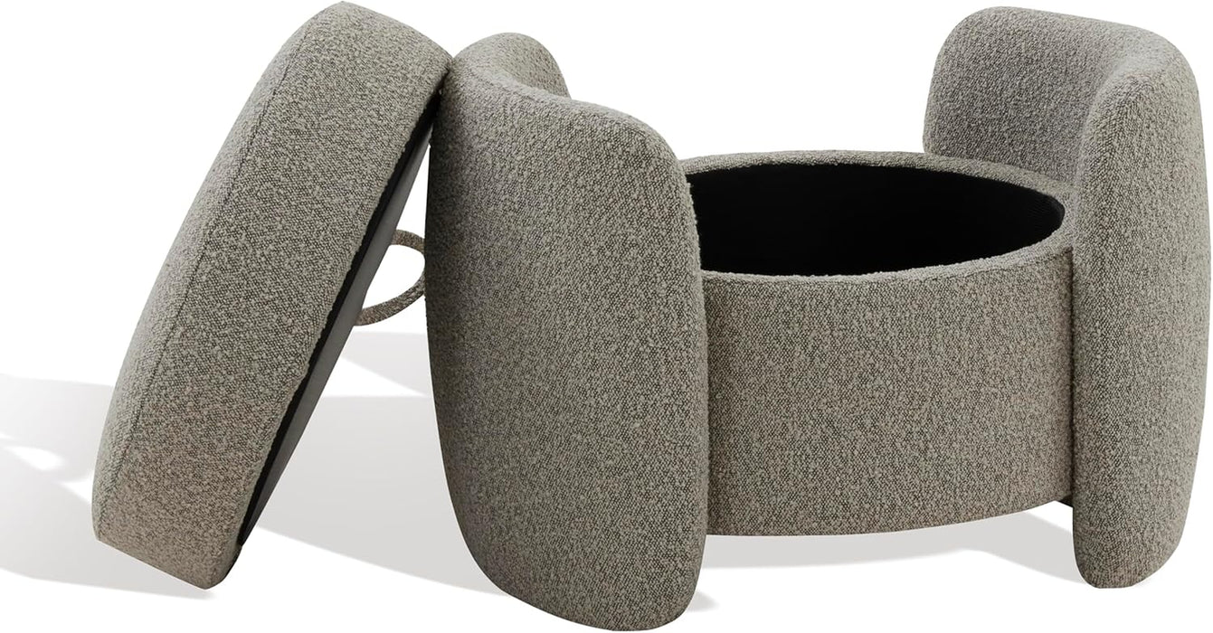 Couture Collection Danianna Light Brown Boucle Storage Ottoman (Fully Assembled)