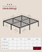 King Metal Bed Frame, 18 Inches Tall, 1100 Lb Weight Capacity