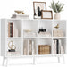 Cloud White Eight Compartment Modular Bookcase System