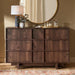 47" Wide 6 Drawer Dresser for Bedroom, Skeleton Line Design
