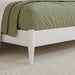 , Valencia King Solid Wood Low Profile Sleigh Platform Bed, White