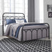 Signature Design by Ashley Nashburg Industrial Farmhouse Metal Bed, Full, Matte Black