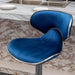 Masaccio Velvet Upholstered Adjustable Swivel Barstool, Set of 2, Blue
