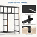 9 Drawer Dresser for Bedroom, Fabric Storage Organizer with Sturdy Metal Frame, Wooden Top Chest of Drawers for Closet Entryway Guest Room,Matte Black