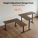 L Shaped Standing Desk Adjustable Height, Electric Corner Standing Desk, 63 X 55 Inch Sit Stand Computer Table with Splice Board, Dark Wlalnut