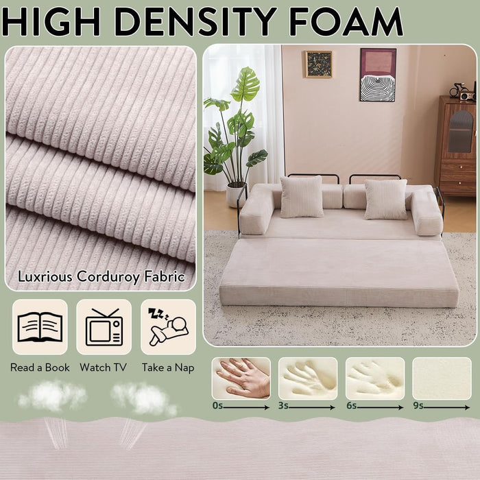 4 In 1 Convertible Folding Sleeper Sofa Bed - ShipItFurniture