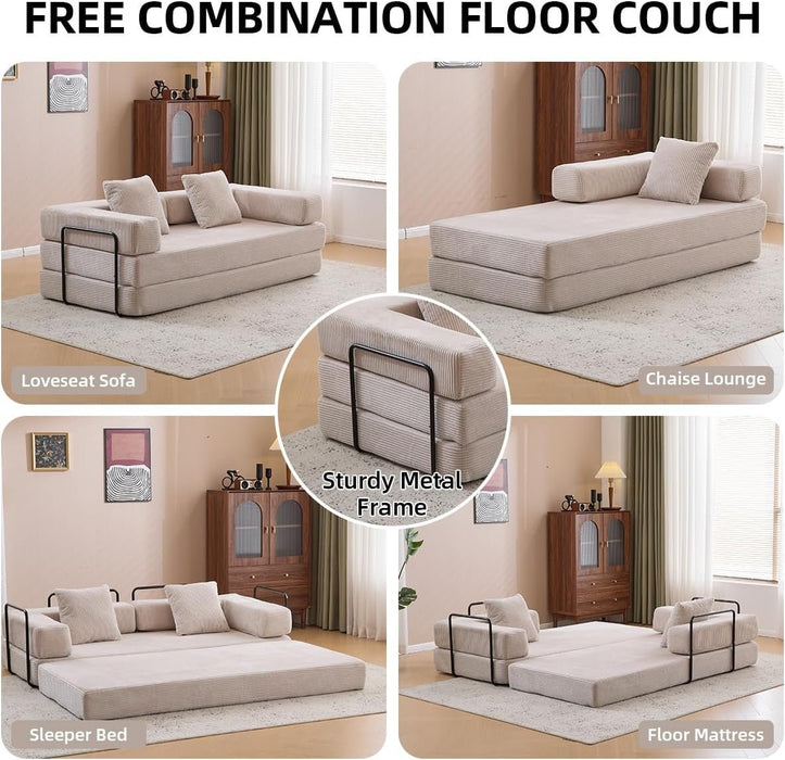 4 In 1 Convertible Folding Sleeper Sofa Bed - ShipItFurniture