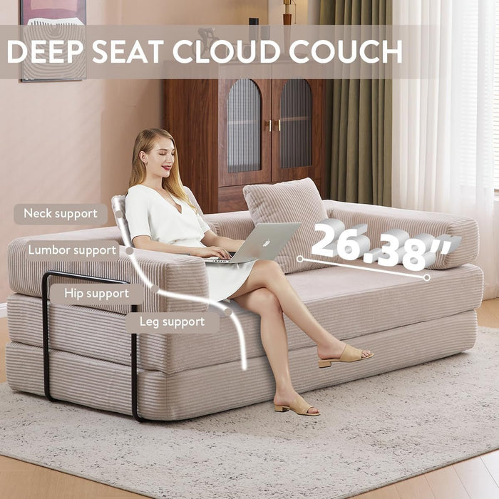 4 In 1 Convertible Folding Sleeper Sofa Bed - ShipItFurniture