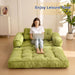 Foldable L Shaped Sleeper Sofa EmeraldGreen Deluxe