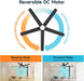 52-Inch Quiet Smart Black Ceiling Fan Brushless
