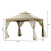 Outdoor 2-Tier 10 Feet X 10 Feet Screw-Free Structure Shelter Gazebo Canopy