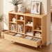 SolidWood 8 CubeBookcase Featuring Stowable Drawers