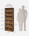 CUSTOS Collection - Bookshelf, 6-Tier Bookcase, Book Shelf, Open Storage Shelf, 9.4 X 23.6 X 63.3 Inches, for Living Room, Home Office, Dinning Room, Rustic Brown ULBC166X01