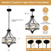 Black Modern Farmhouse Crystal Chandelier Living Room