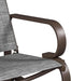Outdoor Patio Glider, Rocking Lounge Chair with Sling Fabric and Steel Construction for Porch Patio Balcony Set of 2