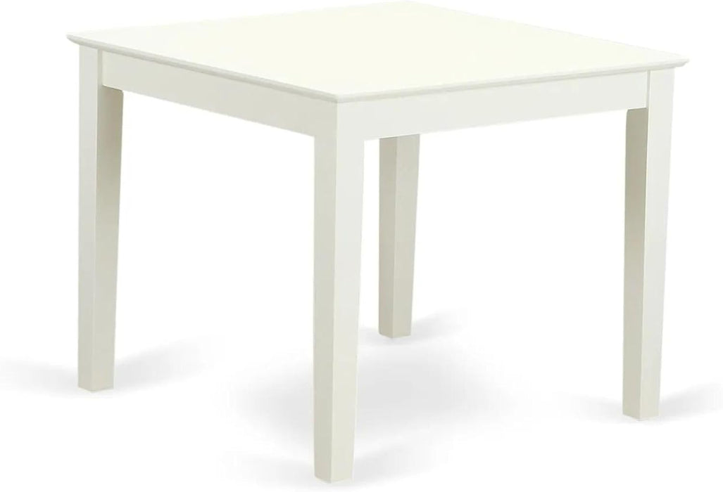 OXT-LWH-T Oxford Square Dining Room Table for Small Spaces, 36X36 Inch, Linen White